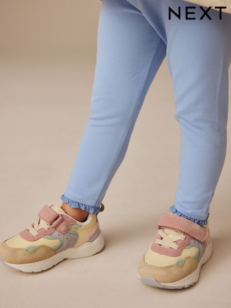 Blue Lace Trim Leggings (3mths-7yrs) (E51647) | AED15 - AED25