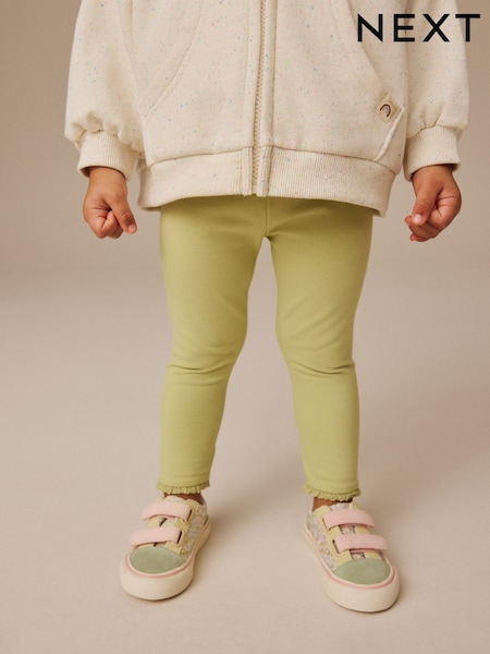 Pale Green Lace Trim Leggings (3mths-7yrs) (E51648) | AED15 - AED25