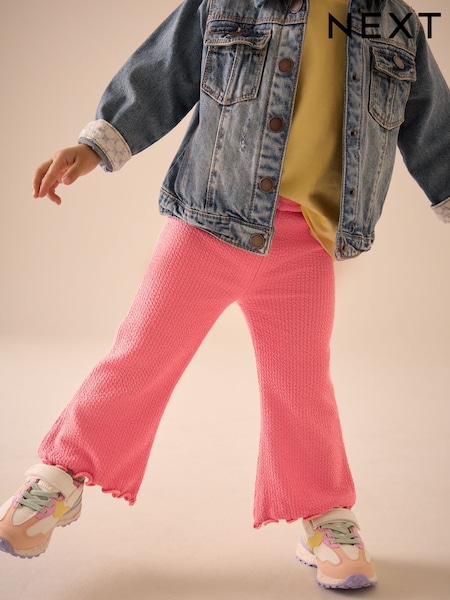 Pink Ribbed Textured Flare Leggings (3mths-7yrs) (E51650) | R$ 60 - R$ 80