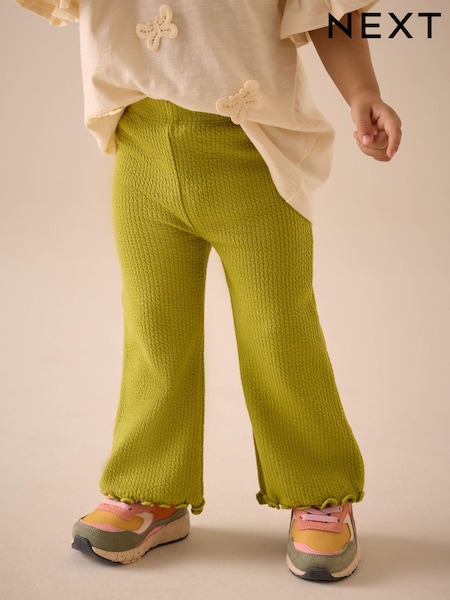Green Ribbed Textured Flare Leggings (3mths-7yrs) (E51651) | €7.50 - €10