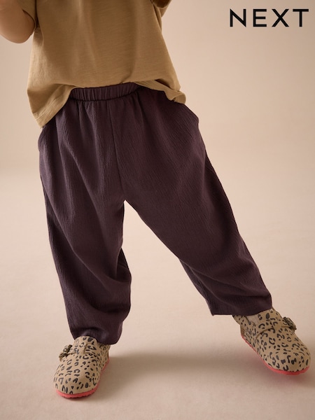 Brown Textured Barrel Leg Trousers (3mths-7yrs) (E51659) | R$ 70 - R$ 90