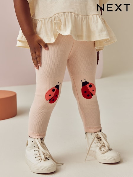 Pink Ladybird Embellished Leggings (3mths-7yrs) (E51662) | €7 - €10