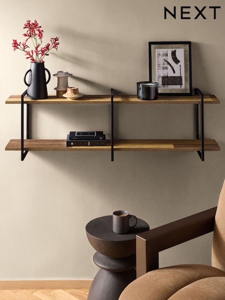 Bronx 2 Tier Wall Shelves (E51693) | ‏270 ر.ق.