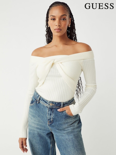 Guess Cream Milana Long Sleeve Jumper (E51834) | €53