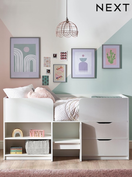 White Compton Kids Cabin Bed (E51841) | €625