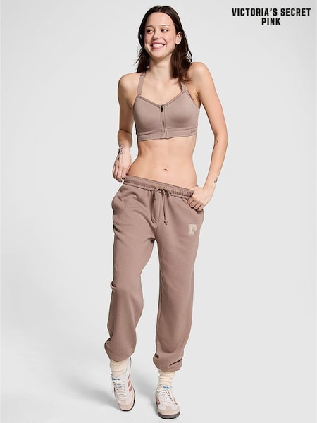 Victoria's Secret PINK Iced Coffee Brown Cuffed Fleece Joggers (E51866) | €17
