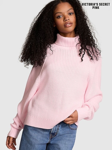 Victoria's Secret PINK Pink Tulip Turtleneck Knitted Jumper (E51872) | €22