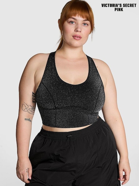 Victoria's Secret PINK Black Shine Sports Bra (E51876) | €33