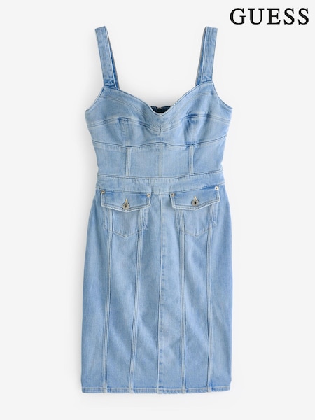 GUESS JEANS Light Blue Denim Lidia Sleeveless Dress (E51965) | 605 LEI