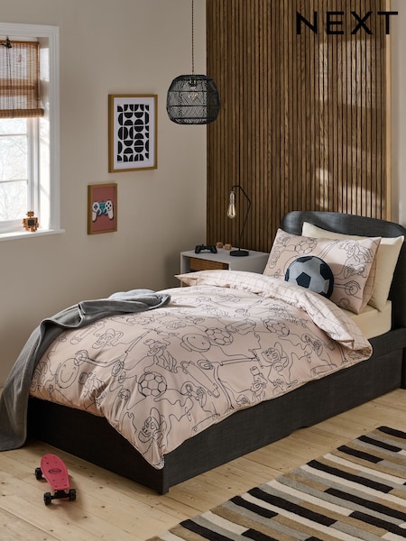 Natural Multi Hobby Duvet Cover and Pillowcase Set (E51994) | $29 - $39