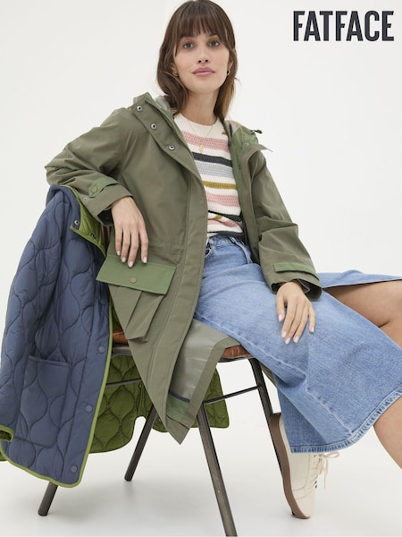 FatFace Mira Green Multiway Parka (E52003) | €125