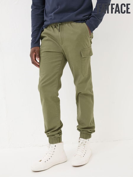 FatFace Kent Green Cuffed Cargo Trousers (E52034) | €78