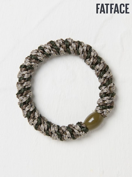 FatFace Khaki Green Twist Hair Tie (E52043) | AED23