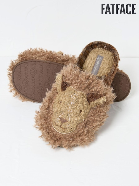 FatFace Lionel Natural Lion Slippers (E52069) | €25