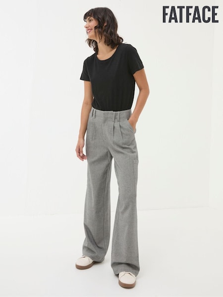 FatFace Wessex Grey Wide Leg Trousers (E52090) | €39.50