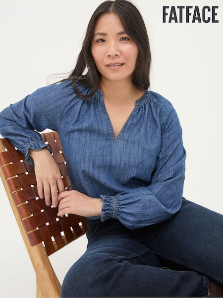 FatFace Pacey Vintage Blue Denim Blouse (E52105) | €39.50