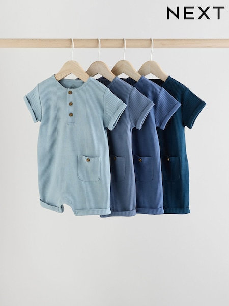 Azul - Pack de 4 peleles de punto para bebé (E52194) | 29 € - 35 €