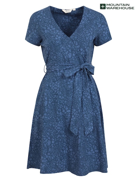 Mountain Warehouse Blue Santorini Womens UV Jersey Wrap Dress (E52251) | €23