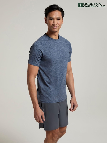 Mountain Warehouse Blue Mens Agra Iso Cool Striped UV Protection T-Shirt (E52252) | R$ 215