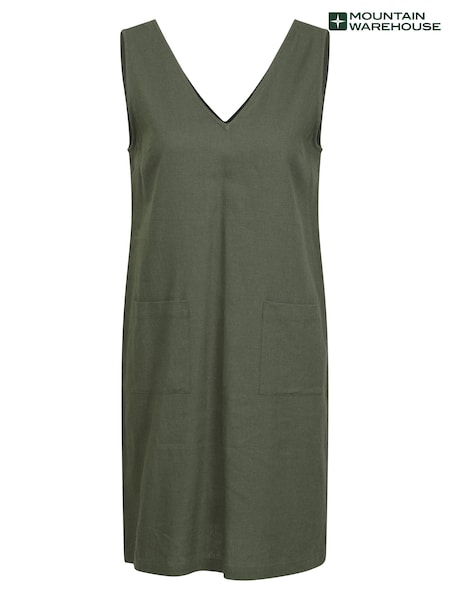 Mountain Warehouse Green Womens Linen Rich Mellow Shift Dress (E52266) | €33