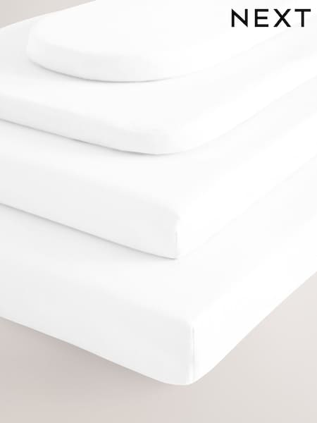 2 Pack 100% Cotton Jersey Baby Fitted Sheets (E52277) | 16 € - 25 €