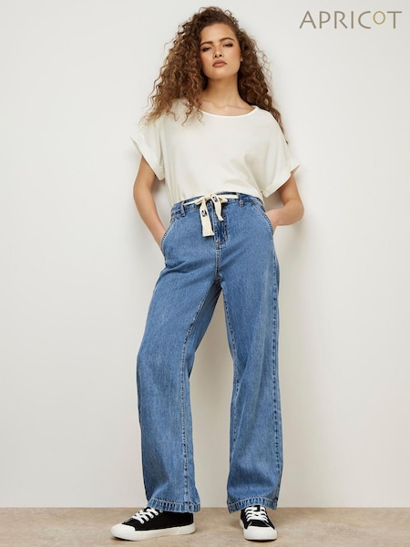 Apricot Blue Eva Lightweight Drawstring Jeans (E52305) | 228 QAR