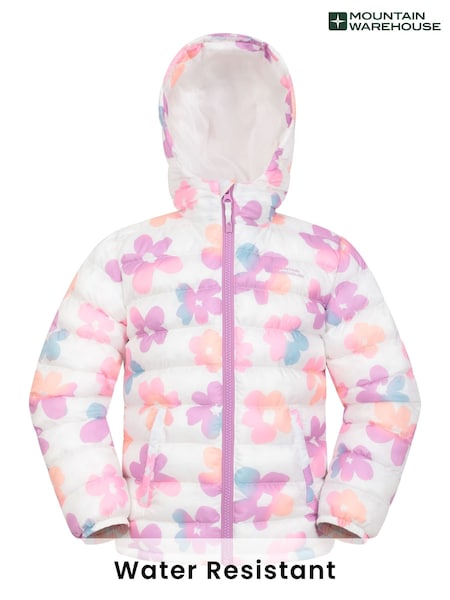 Mountain Warehouse Pink Seasons Kids Printed Water-Resistant Padded Jacket (E52336) | €29