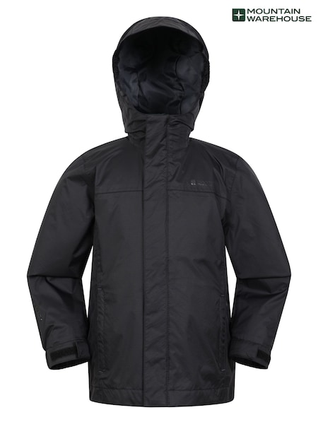שחור - Mountain Warehouse Kids Torrent Waterproof Jacket (E52337) | ‏131‏₪