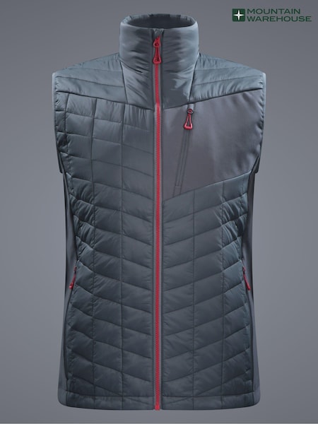 Mountain Warehouse Grey Mens Ultra Siurana Hybrid Softshell Gilet (E52340) | €89