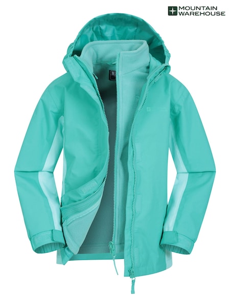 Mountain Warehouse Blue Lightning 3 in 1 Kids Waterproof Jacket (E52357) | AED280