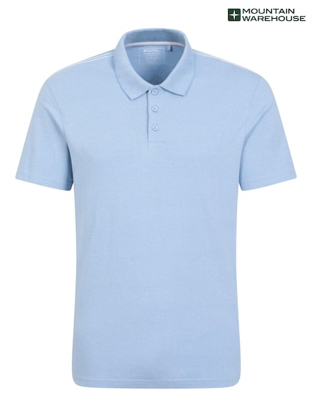 Mountain Warehouse Blue Mens Cordyline Textured Polo Shirt (E52361) | €32