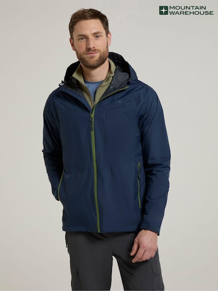 Mountain Warehouse Blue Mens Summit Extreme 2.5 Layer Waterproof Jacket (E52362) | €112