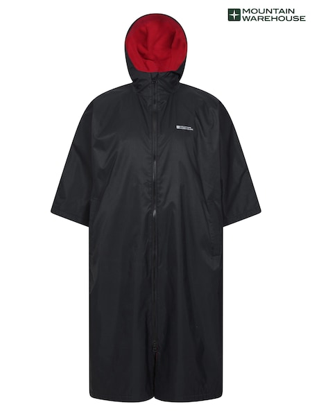 Mountain Warehouse Black Mens Coastline Water Resistant Changing Robe Coat Jacket (E52367) | €113