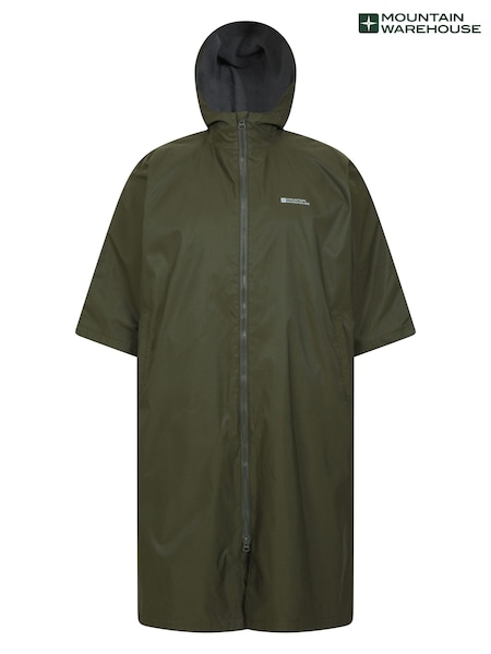 Mountain Warehouse Green Mens Coastline Water Resistant Changing Robe Coat Jacket (E52371) | €113