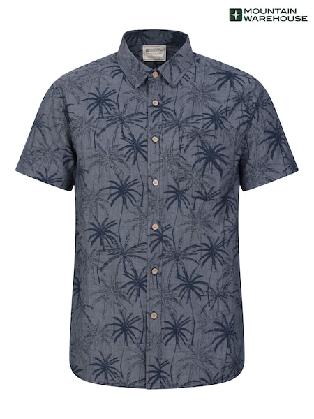 Mountain Warehouse Mens Tropical Printed Short Sleeved 100% Cotton Shirt (E52416) | ‏131‏₪