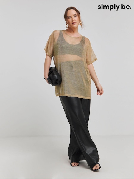 Simply Be Metallic Relaxed Fit T-Shirt (E52427) | 18 €