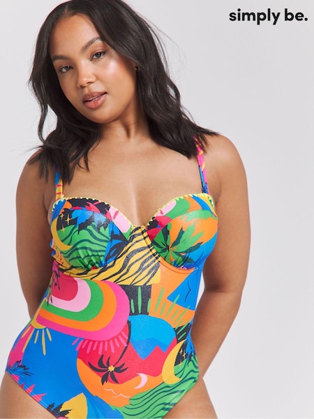 Simply Be Culture Clash Underwired Swimsuit (E52431) | 25 €