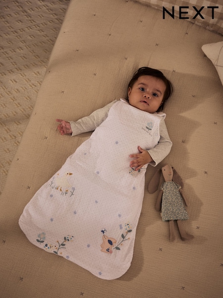 White Duck Muslin 1 Tog Baby 100% Cotton Sleep Bag (E52785) | AED139 - AED157
