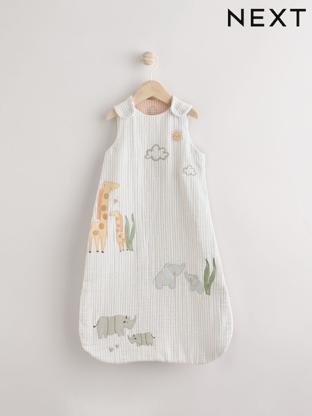 Stripe Jungle Muslin 1 Tog Baby 100% Cotton Sleep Bag (E52805) | SGD 50 - SGD 57