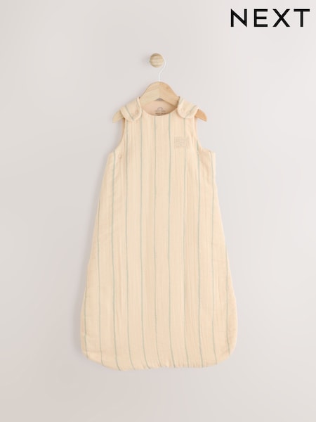 Sage Stripe 2.5 Tog Baby 100% Cotton Sleep Bag (E52806) | AED130 - AED148