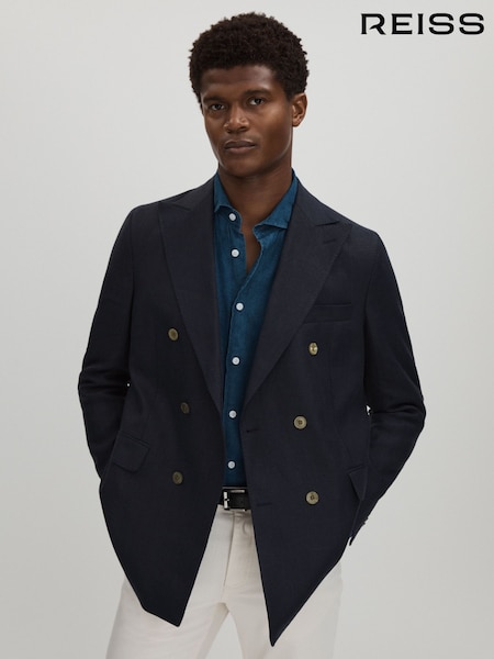 Oscar Jacobson Wool Double Breasted Blazer (E52820) | €595