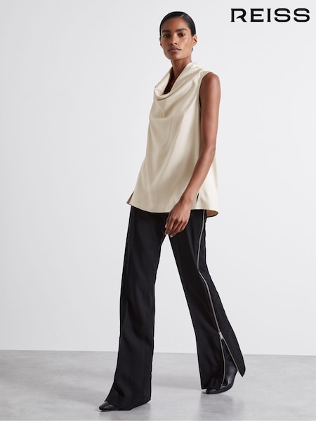 Reiss Ivory Manon Atelier Satin Cowl-Neck Top (E52848) | €299