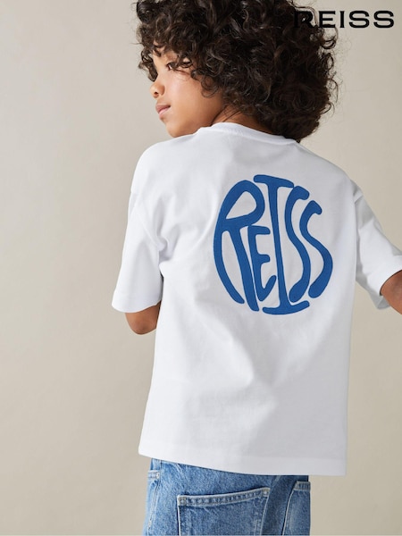 Reiss Alva Oversized Cotton Embroidered T-Shirt (E52855) | 35 €