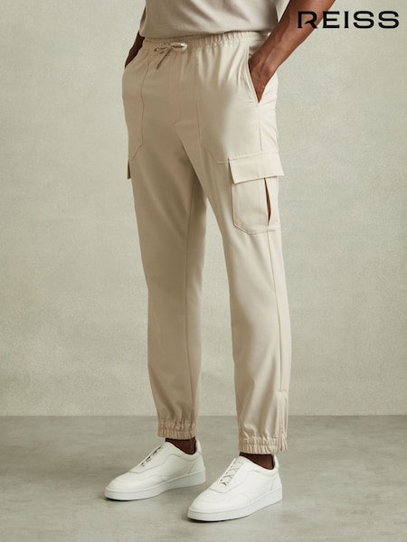 Reiss Stone Hold Elasticated Cargo Trousers (E52856) | AED850