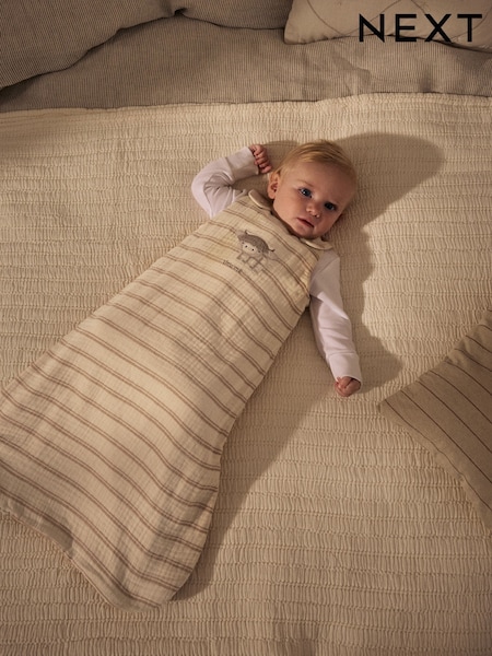 Neutral Hamish Baby Muslin 1 Tog Baby 100% Cotton Sleep Bag (E52885) | KRW59,800 - KRW68,300