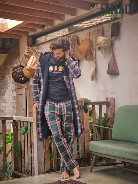 FatFace Navy Cheese Boarders Graphic T-Shirt (E53220) | €18