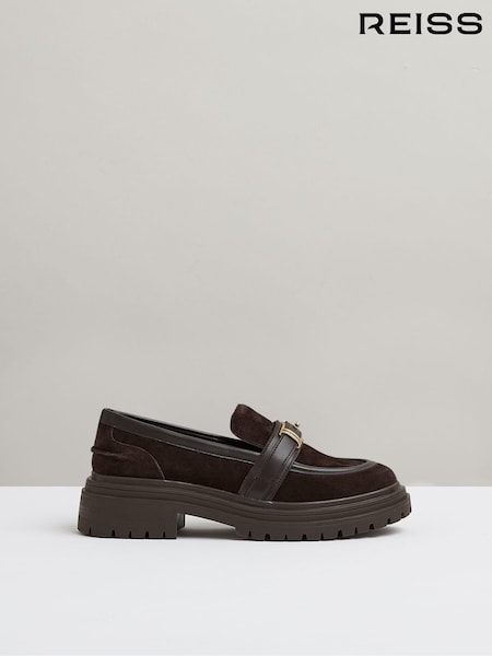 Reiss Adina Suede and Leather Cleated Loafers (E53252) | € 195