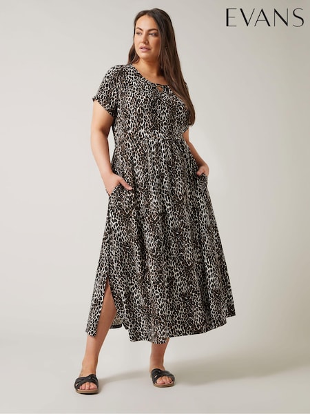 Evans Curve Leopard Print Midaxi Dress (E53279) | €31