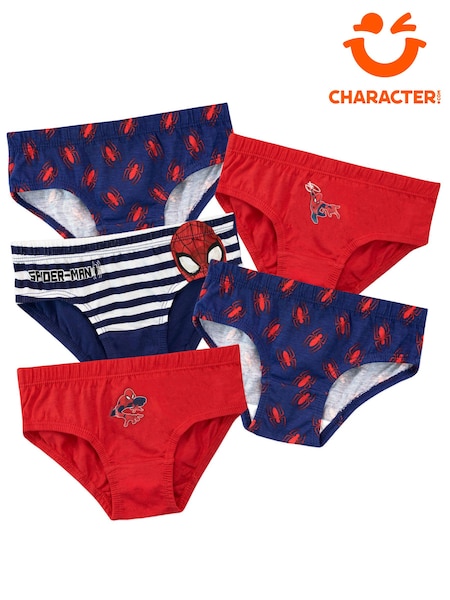 Character Red Spiderman 100% Cotton Underwears 5 Pack (E53349) | 64 QAR