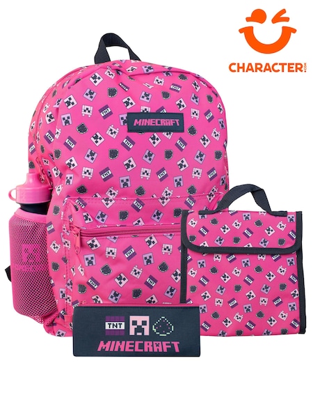 Character Pink Minecraft Backpack 4 Piece Set (E53355) | €21